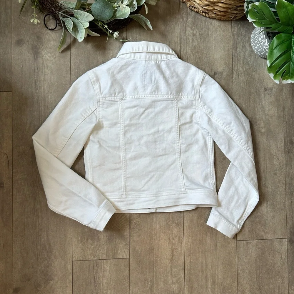 GAP Kids Girls White Denim Jacket Size Medium